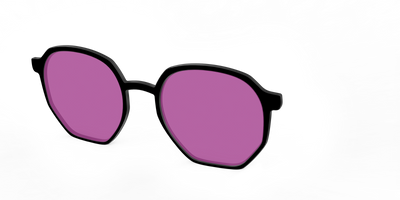 The Black with Violet Golf lens - Angle Top Thumbnail - Pair Eyewear
