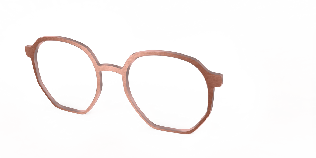 The Brushed Champagne - Angle Top Image - Pair Eyewear