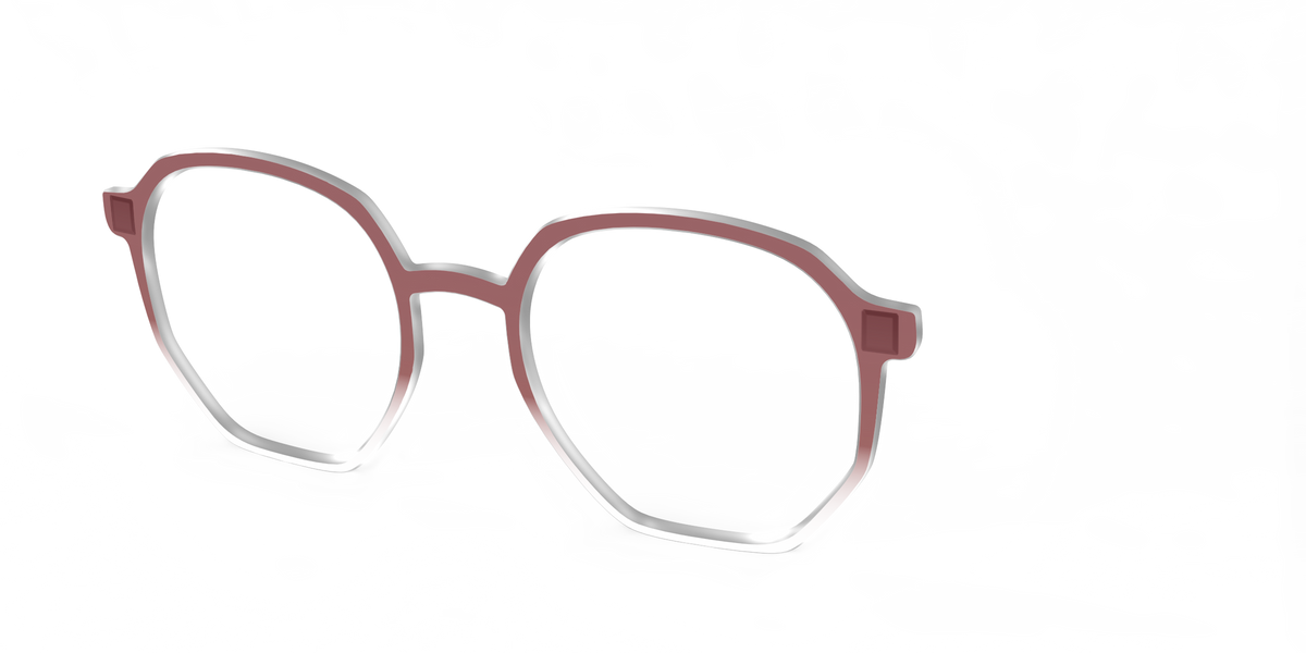 The Burgundy Gradient Crystal - Angle Top Image - Pair Eyewear