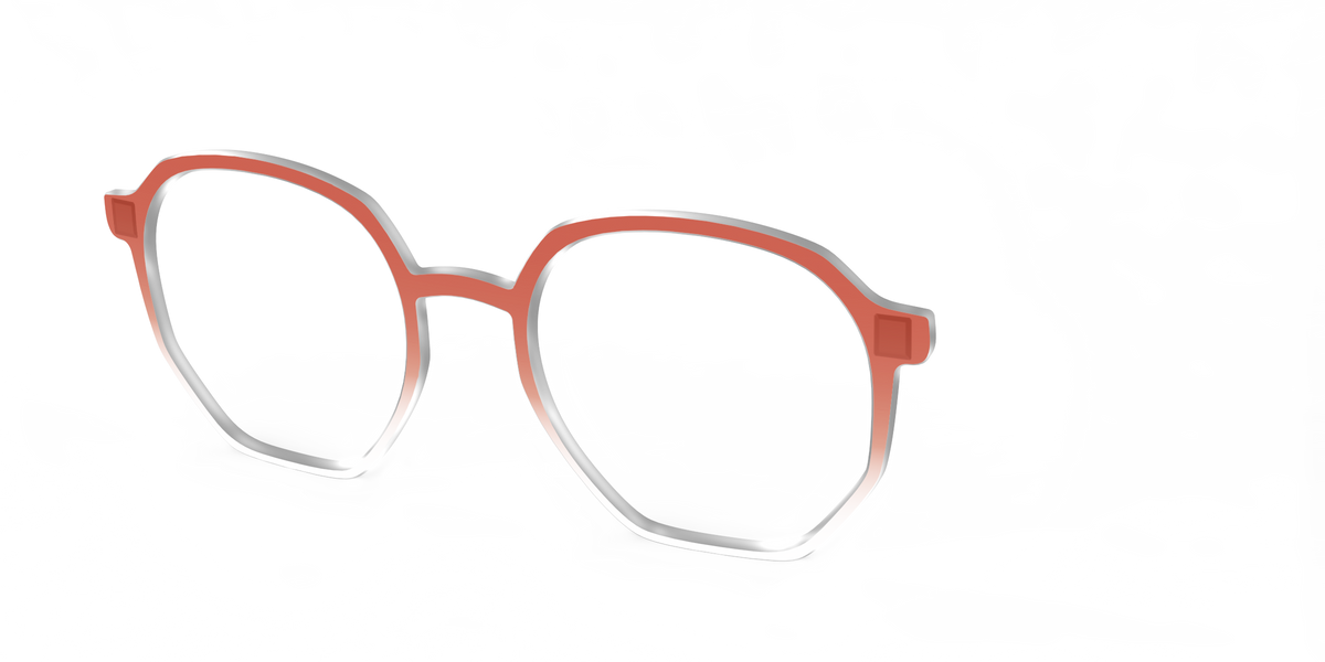 The Burnt Orange Gradient Crystal - Angle Top Image - Pair Eyewear