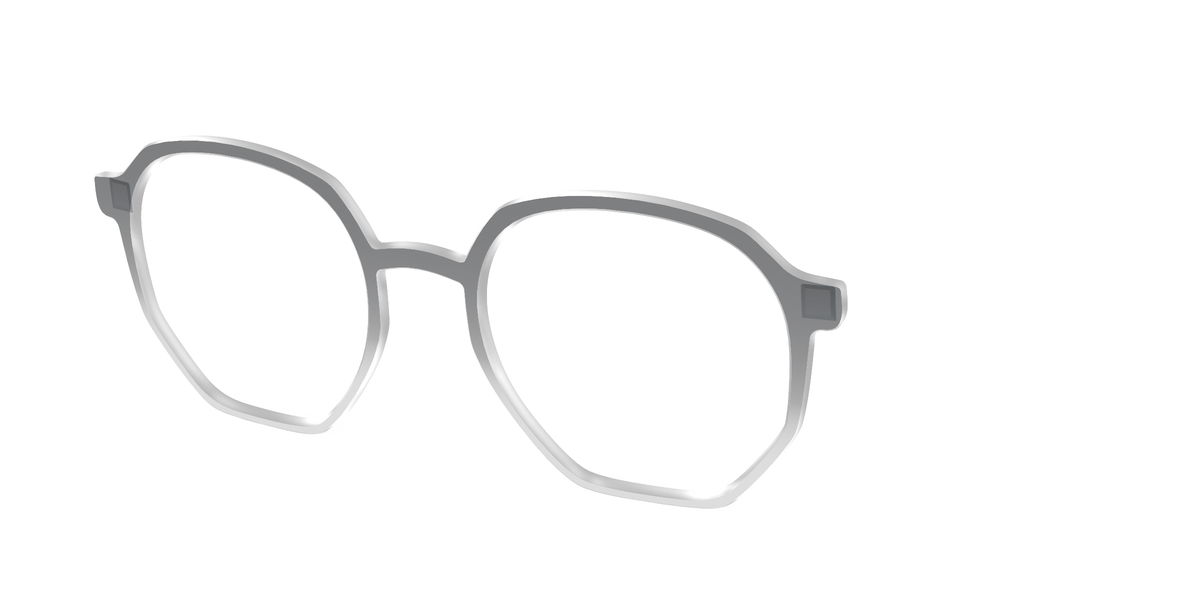 The Charcoal to Light Gray Gradient Crystal - Angle Top Image - Pair Eyewear
