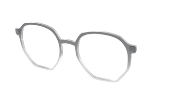 The Charcoal to Light Gray Gradient Crystal - Angle Top Thumbnail - Pair Eyewear
