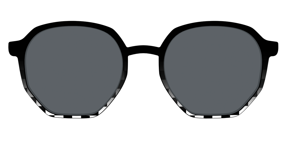 The Polarized Checkerboard Fade Sun Top - Front Top Image - Pair Eyewear