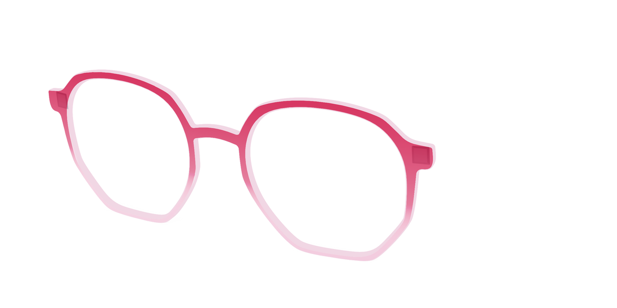 The Flamingo to Blush Gradient Crystal - Angle Top Image - Pair Eyewear
