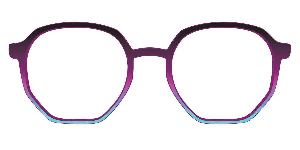 The Licorice to Seafoam Gradient - Front Top Image - Pair Eyewear