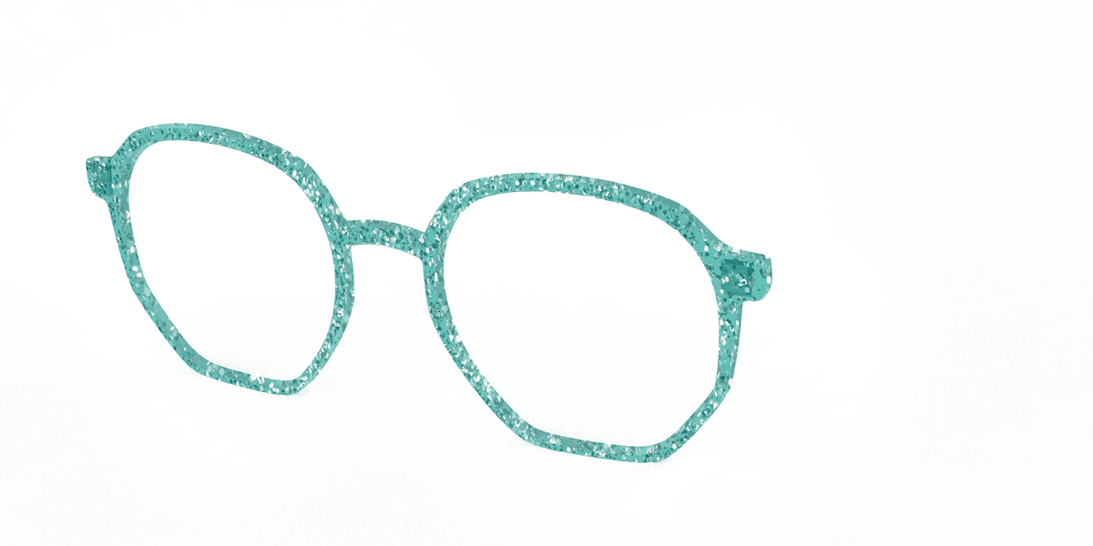 The Mint Sparkle - Angle Top Image - Pair Eyewear