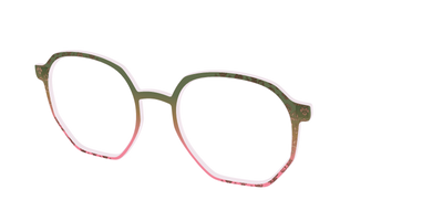 The Olive to Rose Trellis with Champagne Foil - Angle Top Thumbnail - Pair Eyewear