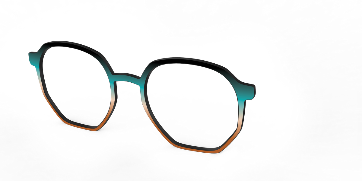 The Onyx to Rust Gradient - Angle Top Image - Pair Eyewear