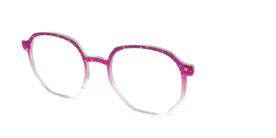 The Pink Ombre Gold Foil Crystal - Angle Top Thumbnail - Pair Eyewear