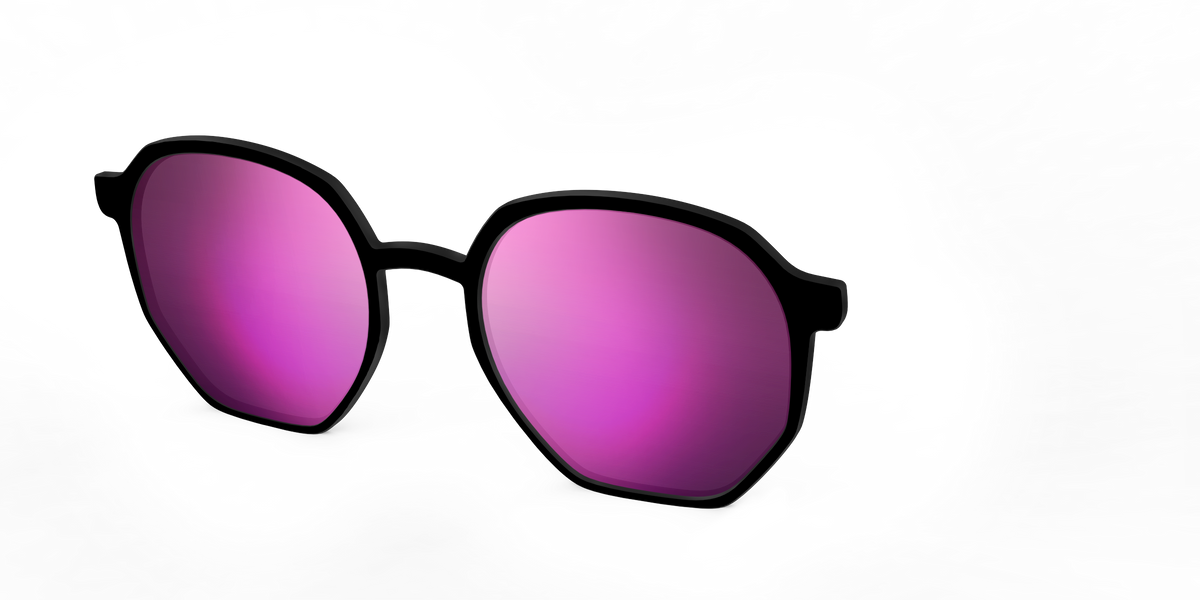 The Polarized Pink Reflective Sun Top - Angle Top Image - Pair Eyewear