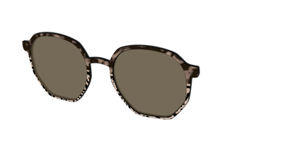 The Polarized Ink Blot Tortoise Split Sun Top - Angle Top Thumbnail - Pair Eyewear