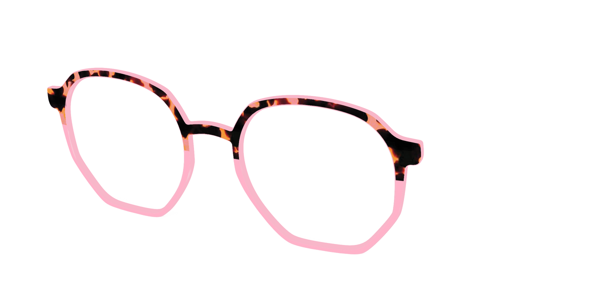The Punch Tortoise Crystal Split - Angle Top Image - Pair Eyewear