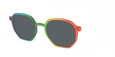 The Polarized Rainbow Gradient Sun Top - Angle Top Thumbnail - Pair Eyewear