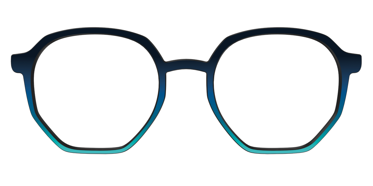 The Royal Blue to Seafoam Gradient - Front Top Image - Pair Eyewear