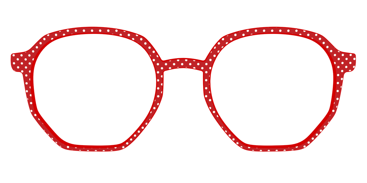 The Ruby Pin Dot - Front Top Image - Pair Eyewear