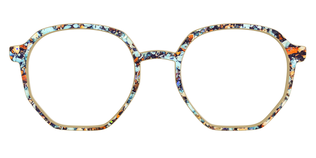 The Seashell Tortoise with Holographic Glitter - Front Top Image - Pair Eyewear