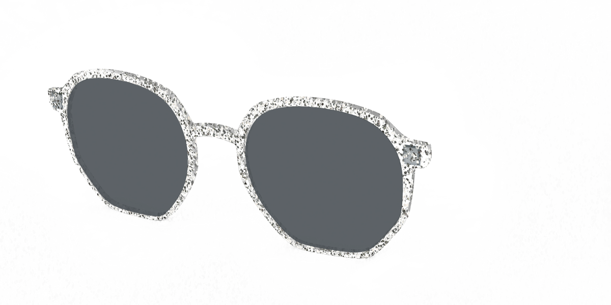 The Polarized Silver Sparkle Sun Top - Angle Top Image - Pair Eyewear