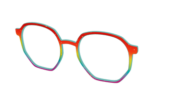 The Spectrum Gradient with Gold Flakes - Angle Top Thumbnail - Pair Eyewear