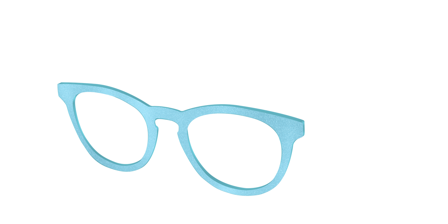 The Aqua Shimmer - Angle Top Image - Pair Eyewear