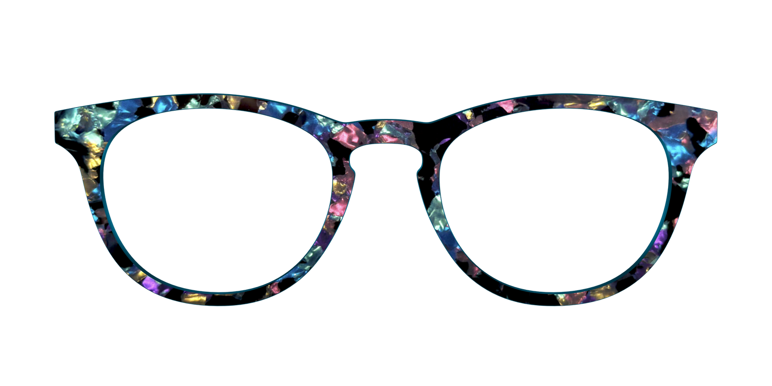 The Black Prismatic Pearl Tortoise - Front Top Image - Pair Eyewear
