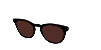 The Black with Brown Golf Lens - Angle Top Thumbnail - Pair Eyewear