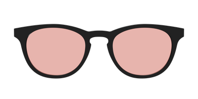 The Black With Coral Pink Lens - Front Top Thumbnail - Pair Eyewear