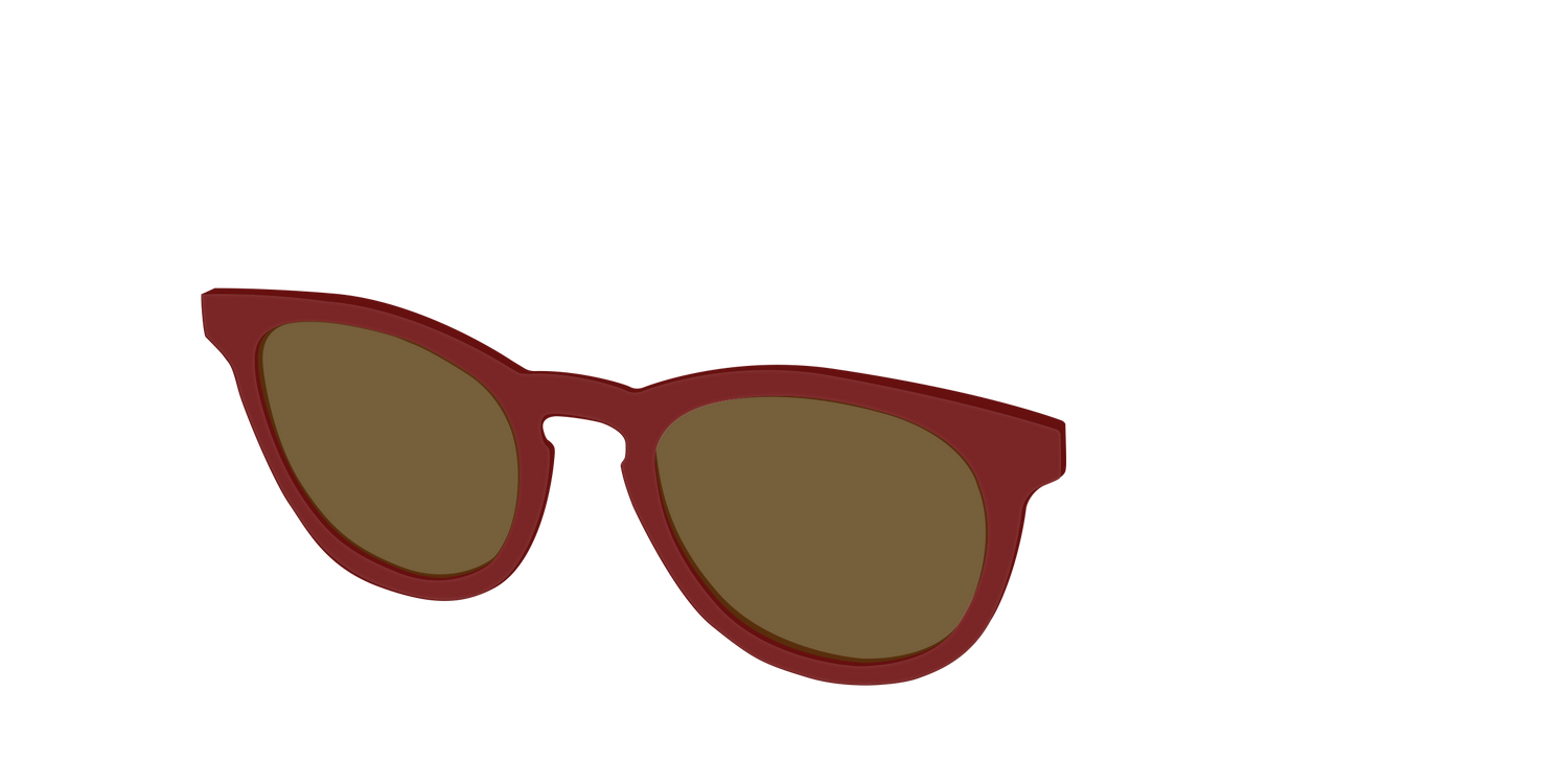 The Polarized Burgundy Sun Top - Angle Top Image - Pair Eyewear