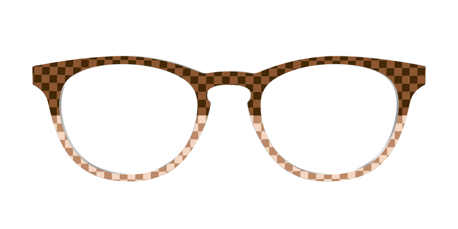 The Cappuccino Check Split - Front Top Image - Pair Eyewear
