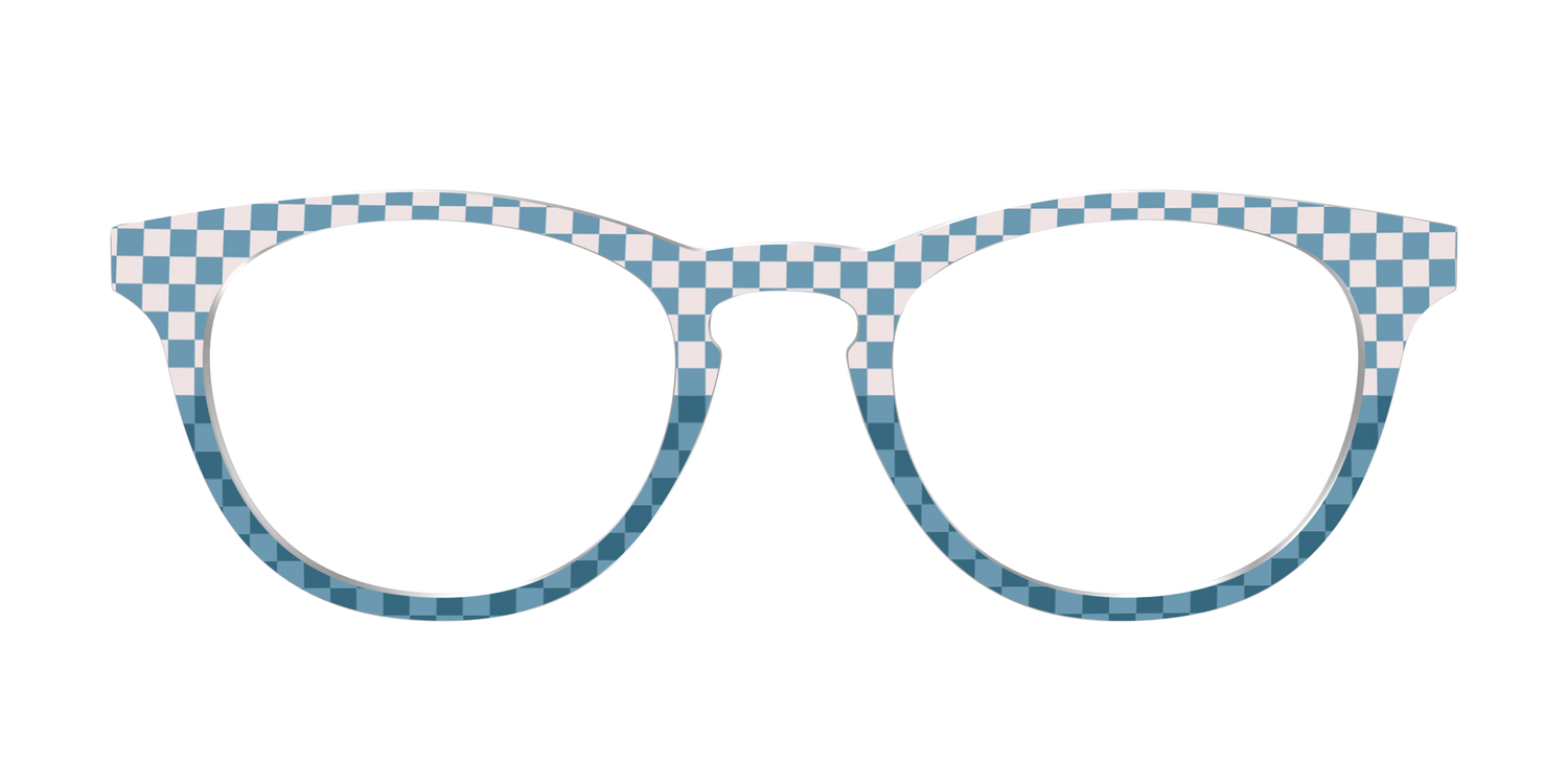 The Cerulean Check Split - Front Top Image - Pair Eyewear
