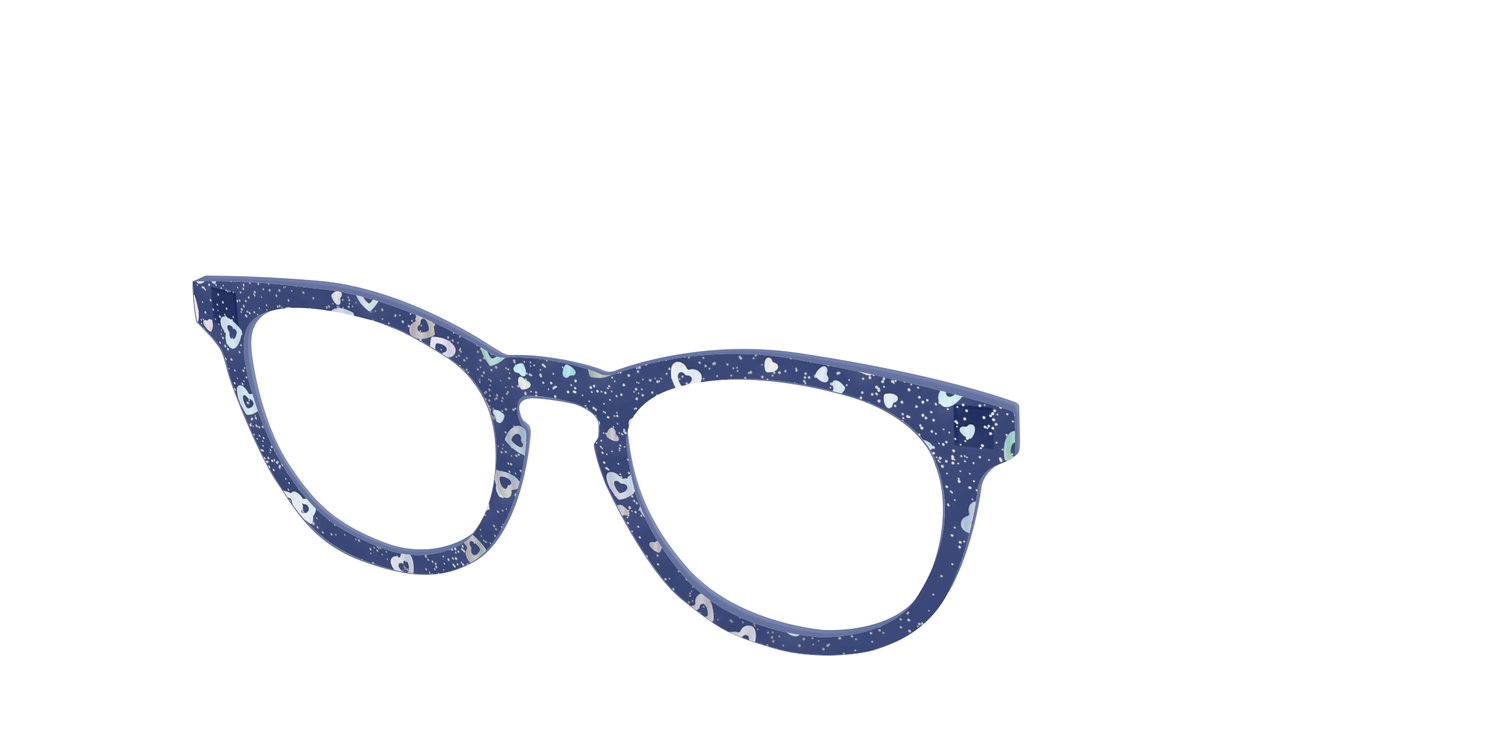 The Denim Heart Glitter Crystal - Angle Top Image - Pair Eyewear