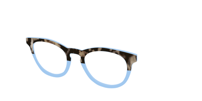 The Denim Tortoise Crystal Split - Angle Top Thumbnail - Pair Eyewear