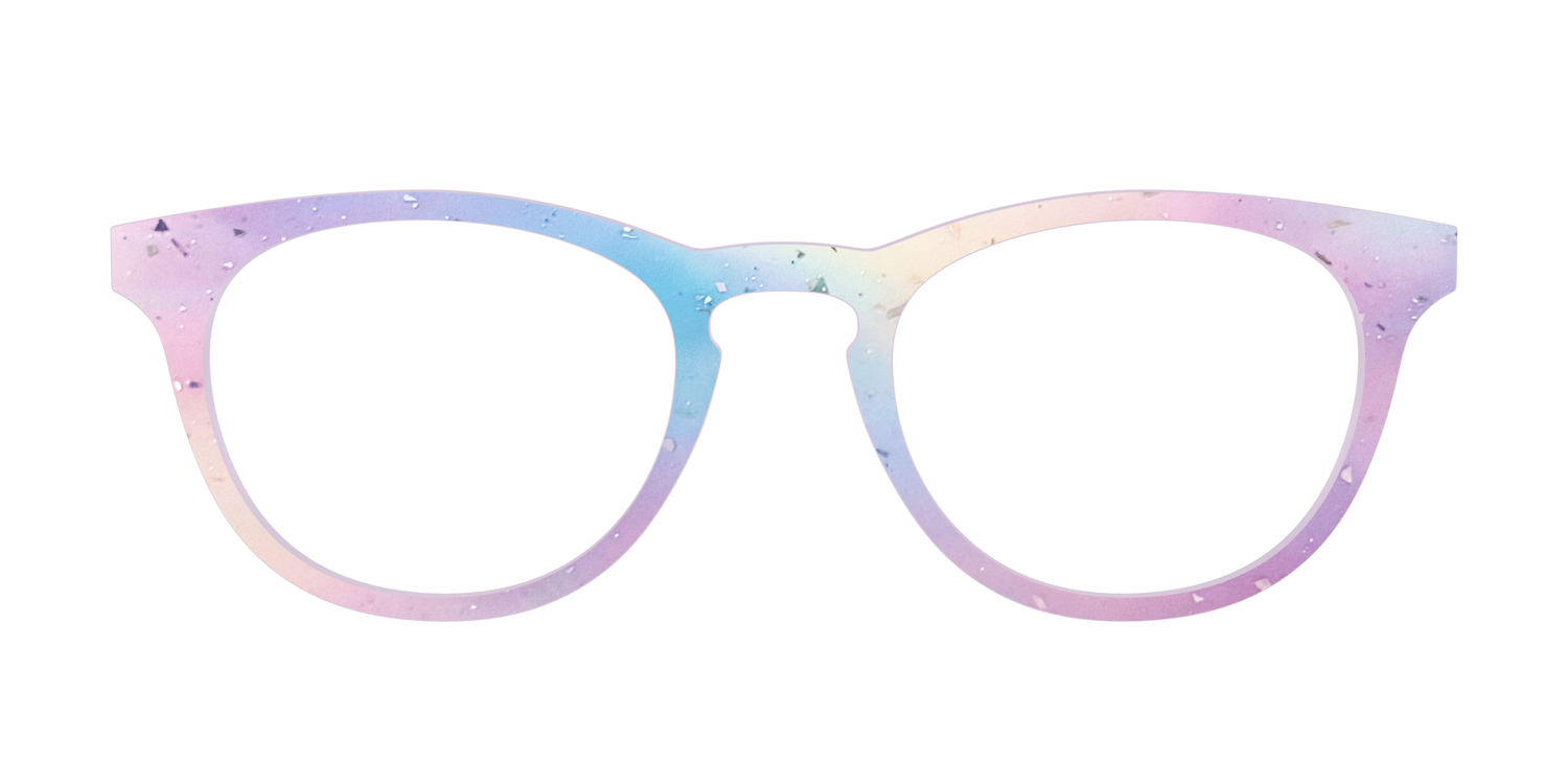 The Dreamy Pastel with Holographic Glitter - Front Top Image - Pair Eyewear