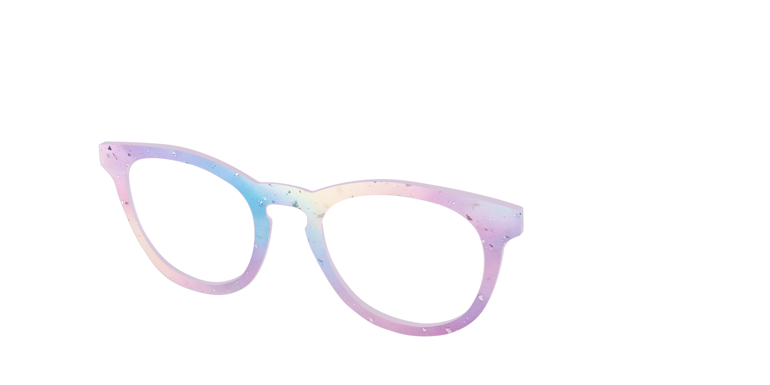 The Dreamy Pastel with Holographic Glitter - Angle Top Image - Pair Eyewear