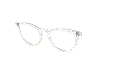 The Egg Polka Dot with Gold Foil Crystal - Angle Top Thumbnail - Pair Eyewear