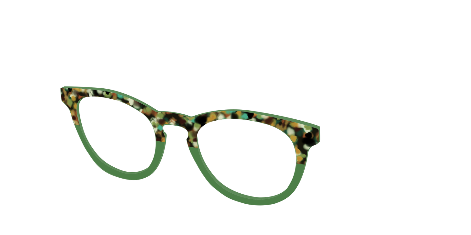 The Forest Tortoise Crystal Split - Angle Top Image - Pair Eyewear