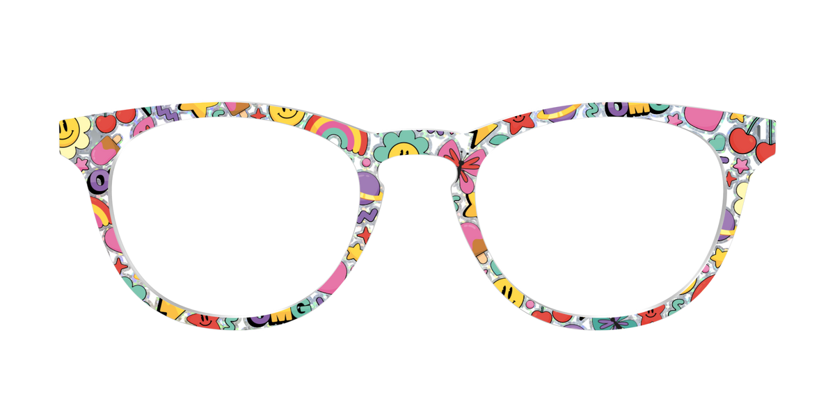 The Funky Foil Stickers - Front Top Image - Pair Eyewear
