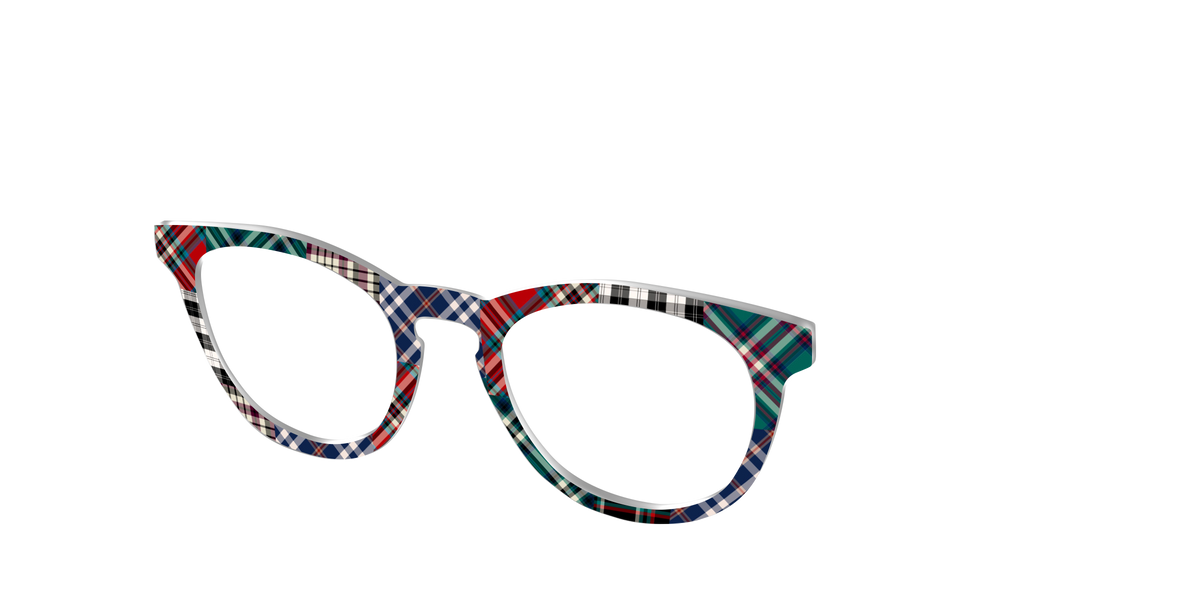 The Grunge Plaid Print Mix - Angle Top Image - Pair Eyewear