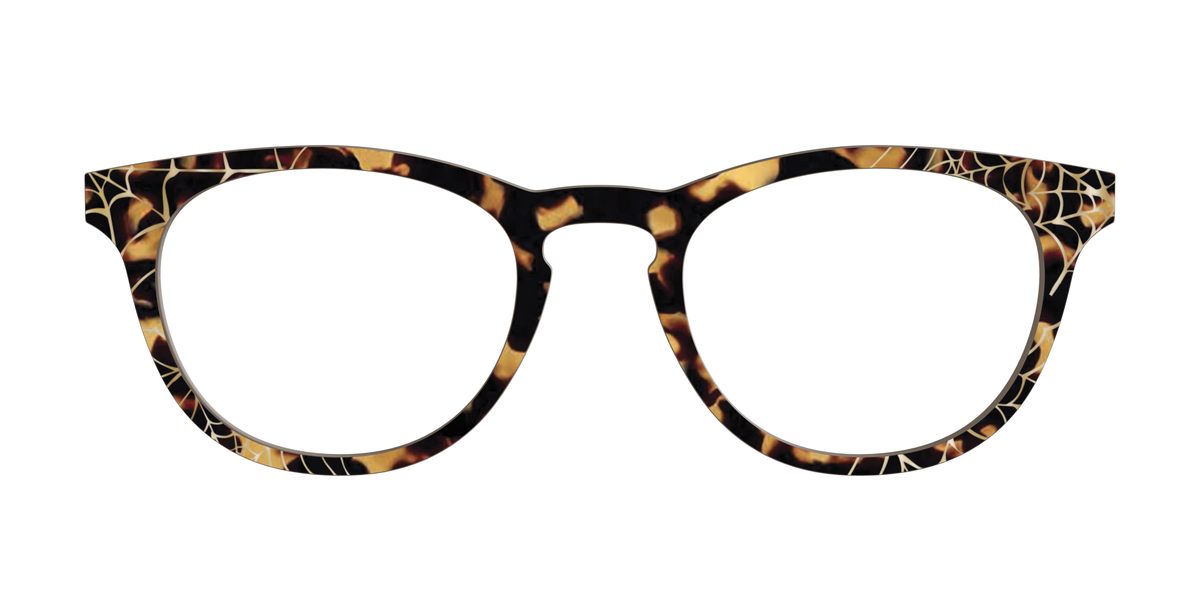 The Haunted Tortoise with Gold Foil Webs - Front Top Image - Pair Eyewear