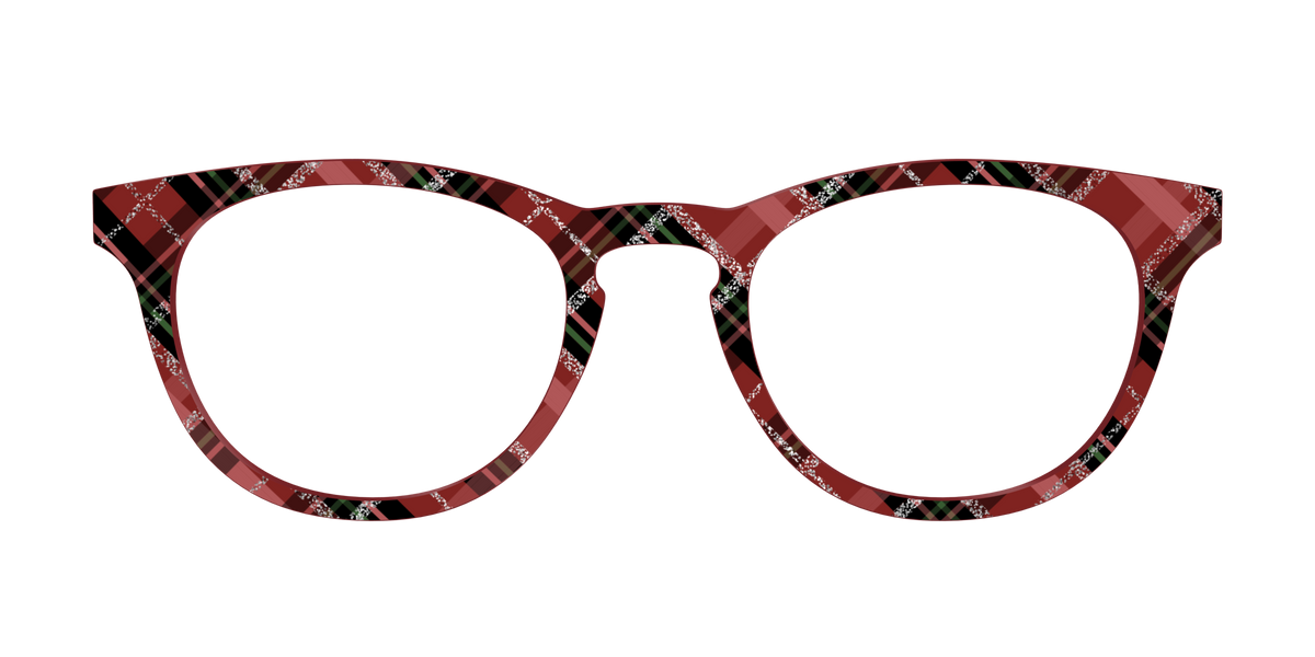 The Holly Plaid with Glitter - Front Top Image - Pair Eyewear