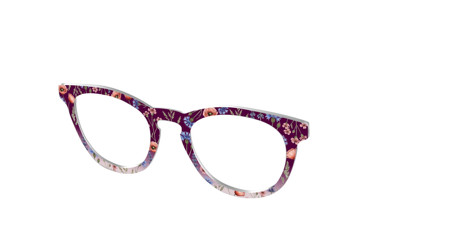 The Mulberry Floral Dip-Dye - Angle Top Image - Pair Eyewear