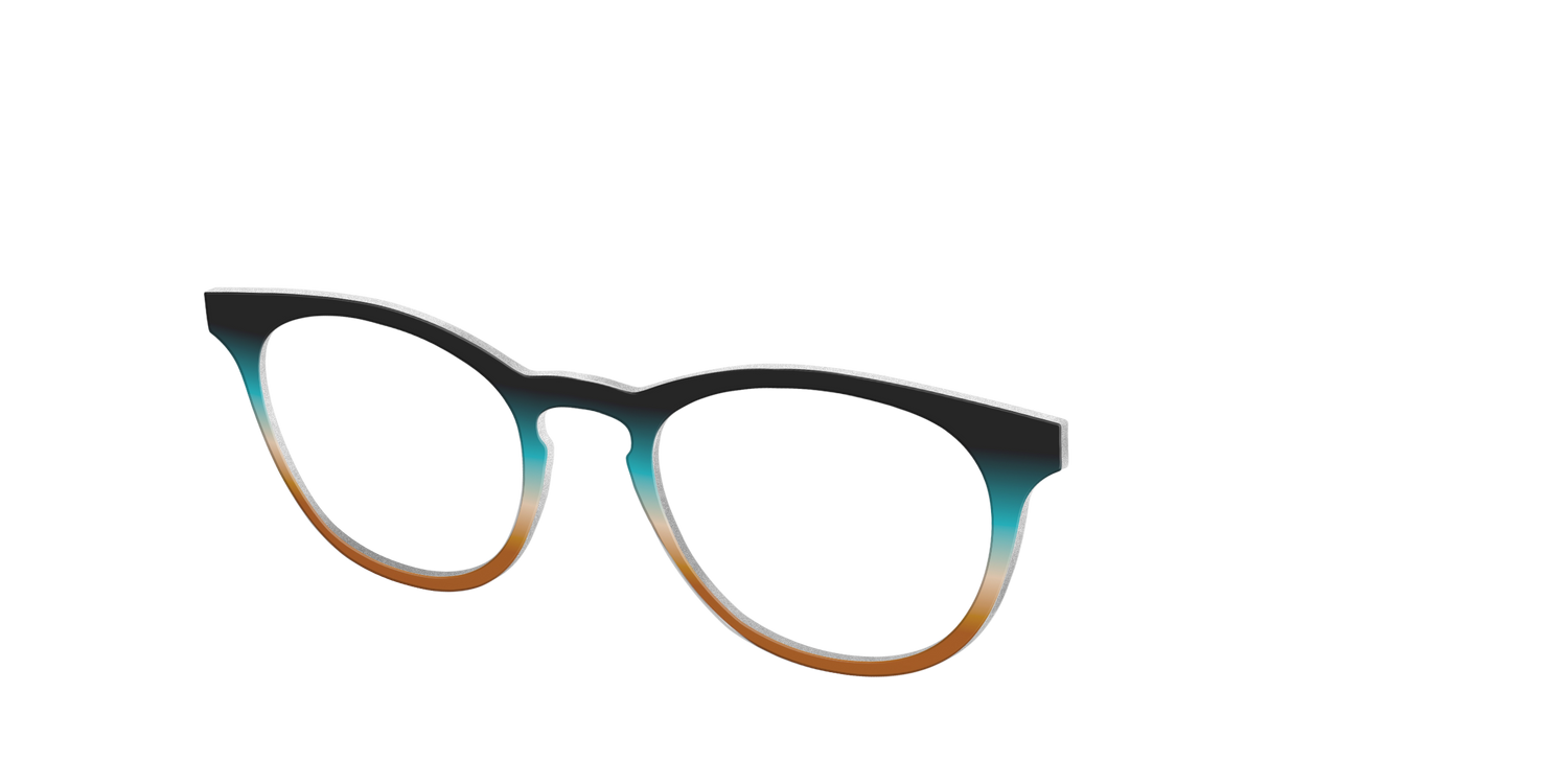 The Onyx to Rust Gradient - Angle Top Image - Pair Eyewear