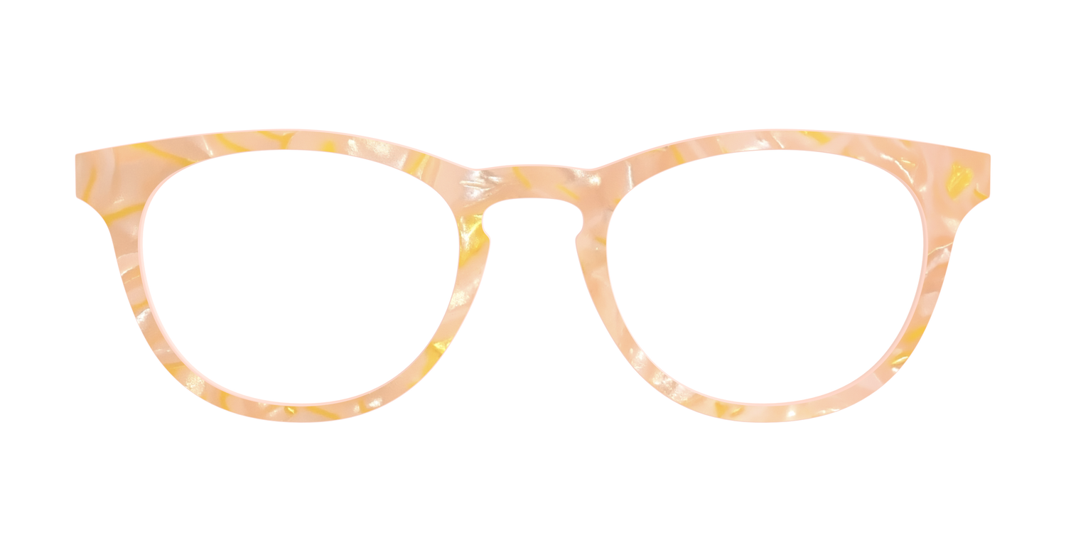 The Peach Creamsicle Pearl Marble - Front Top Image - Pair Eyewear