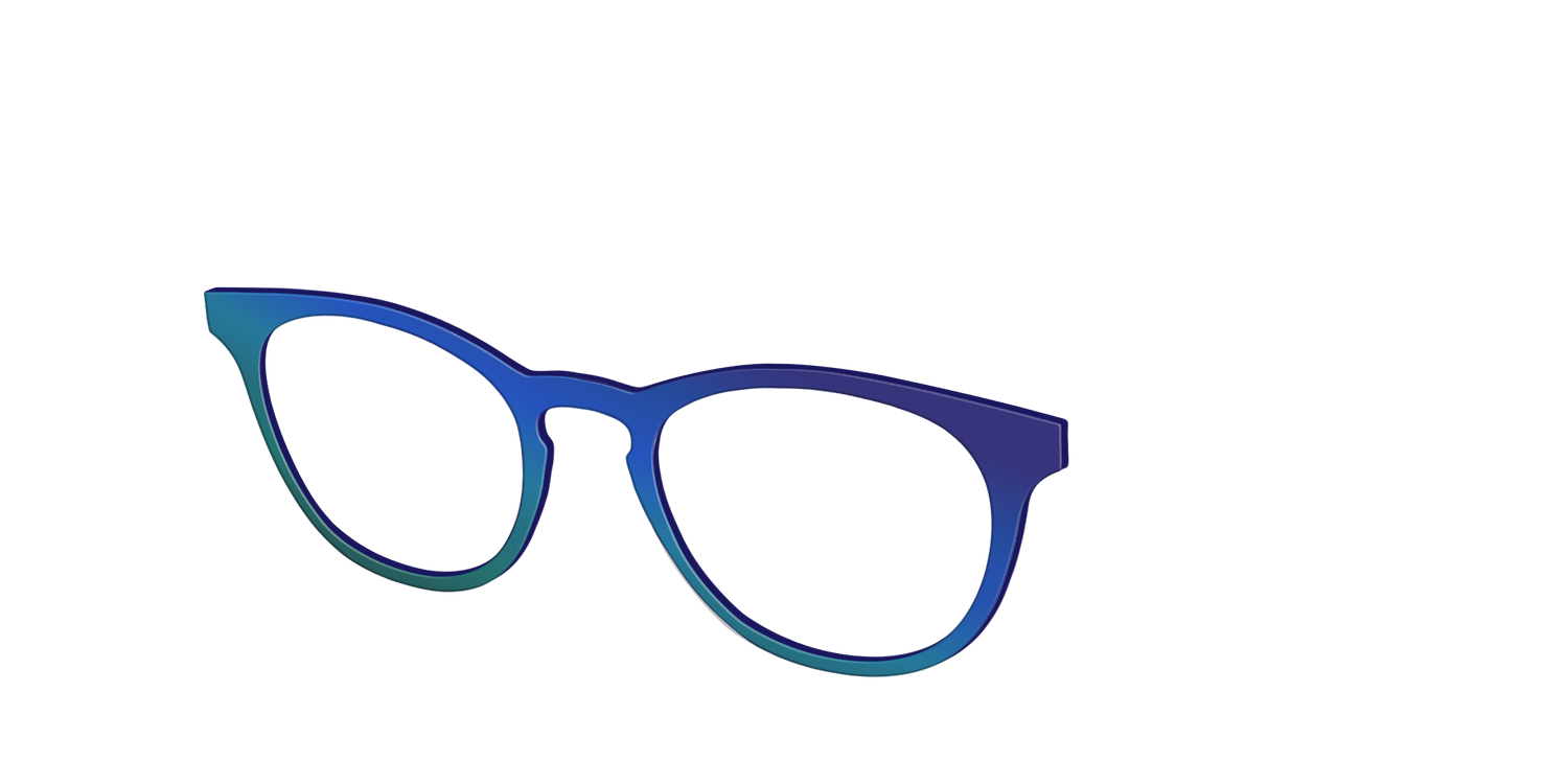 The Peacock Ombre - Angle Top Image - Pair Eyewear