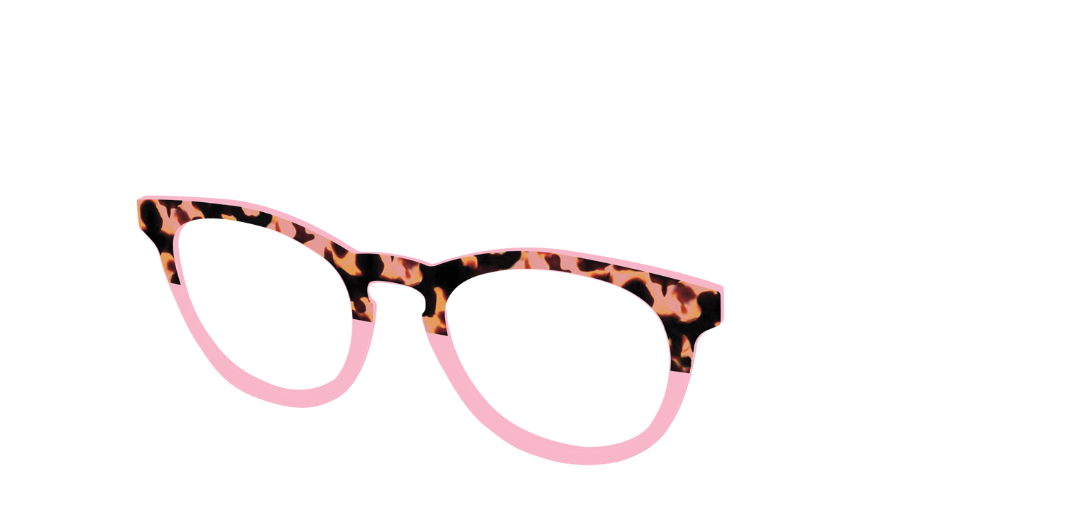 The Punch Tortoise Crystal Split - Angle Top Image - Pair Eyewear