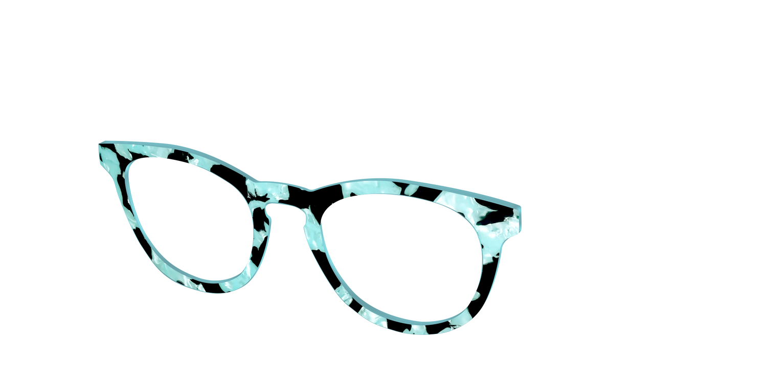 The Robin's Egg Pearl Tortoise - Angle Top Image - Pair Eyewear