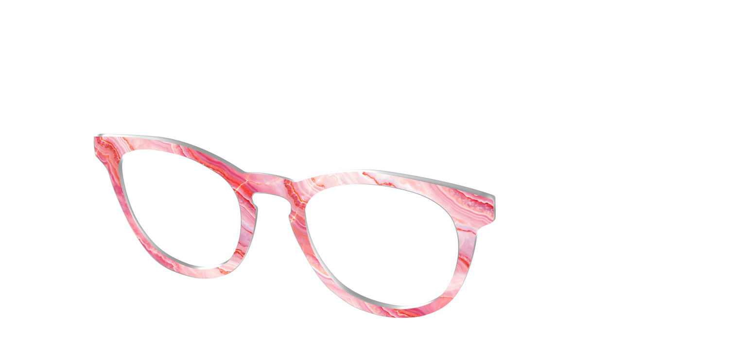 The Rose Quartz Geode - Angle Top Image - Pair Eyewear