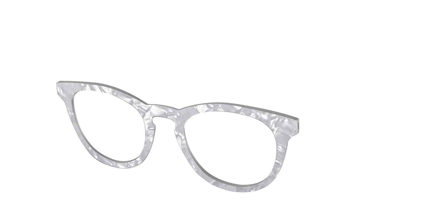The Smoky Quartz Pearl Marble - Angle Top Image - Pair Eyewear