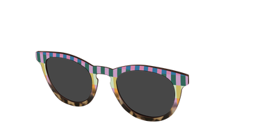 The Polarized Summer Stripes Tortoise Sun Top - Angle Top Thumbnail - Pair Eyewear