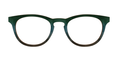 The Teal to Walnut Matte Check - Front Top Thumbnail - Pair Eyewear