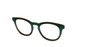 The Teal to Walnut Matte Check - Angle Top Thumbnail - Pair Eyewear